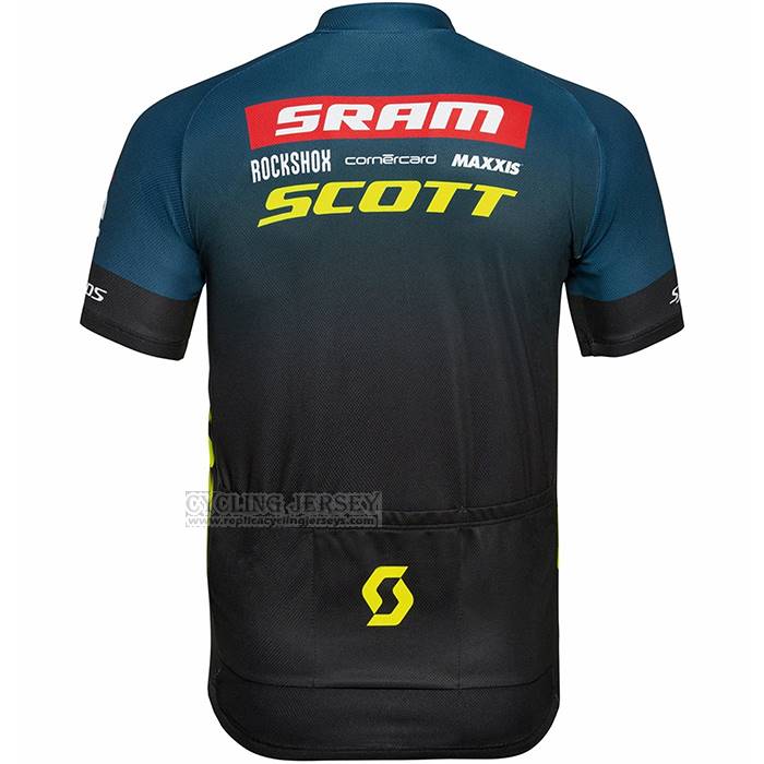 2023 Cycling Jersey Scott Sram Black Short Sleeve And Bib Short